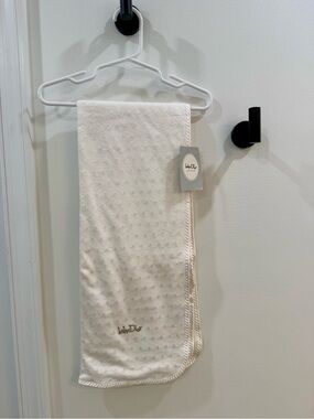 VINTAGE Baby Dior White Diamond Pointelle Blanket NWT Pristine